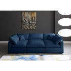 Meridian Furniture Plush Velvet Standard Cloud Modular Down Filled Overstuffed Reversible Sectional 6C - Living Room Furniture