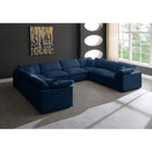 Meridian Furniture Plush Velvet Standard Cloud Modular Down Filled Overstuffed Reversible Sectional 8A - Living Room Furniture