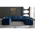 Meridian Furniture Plush Velvet Standard Cloud Modular Down Filled Overstuffed Reversible Sectional 8A - Living Room Furniture