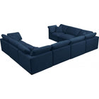 Meridian Furniture Plush Velvet Standard Cloud Modular Down Filled Overstuffed Reversible Sectional 8A - Living Room Furniture