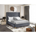 Meridian Furniture Barolo Velvet King Bed - Bedroom Beds