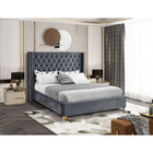 Meridian Furniture Barolo Velvet Queen Bed - Bedroom Beds