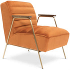 Meridian Furniture Woodford Velvet Accent Chair - Orange - Chairs