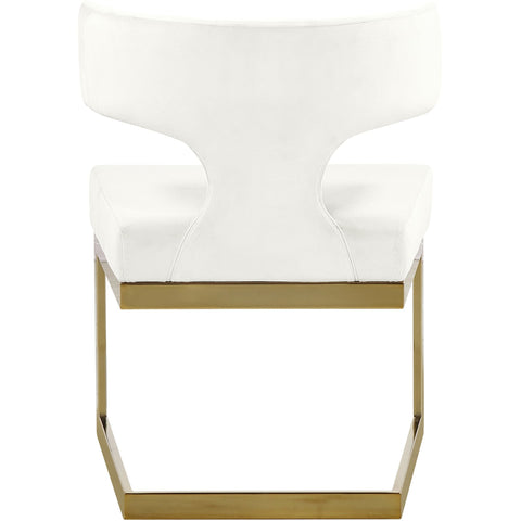 Meridian Furniture Alexandra Velvet Dining Chair - Gold - Cream - Dining Chairs