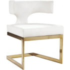 Meridian Furniture Alexandra Faux Leather Dining Chair - Gold - Dining Chairs