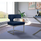 Meridian Furniture Alexandra Velvet Dining Chair - Chrome - Dining Chairs