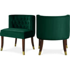 Meridian Furniture Perry Velvet Dining Chair - Green - Dining Chairs