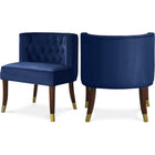 Meridian Furniture Perry Velvet Dining Chair - Navy - Dining Chairs