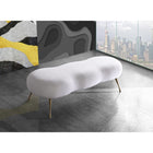 Meridian Furniture Nube Faux Sheepskin Fur Bench - Benches