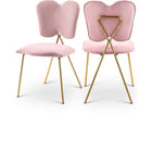 Meridian Furniture Angel Velvet Dining Chair - Pink - Dining Chairs