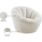 Meridian Furniture Dream Faux Sheepskin Fur Accent Chair - Chairs