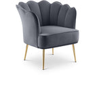 Meridian Furniture Jester Velvet Accent Chair - Grey - Chairs