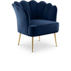 Meridian Furniture Jester Velvet Accent Chair - Navy - Chairs
