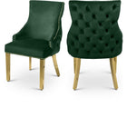 Meridian Furniture Tuft Velvet Dining Chair - Green - Dining Chairs