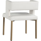 Meridian Furniture Caleb Faux Leather Dining Chair - Gold - Dining Chairs