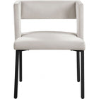 Meridian Furniture Caleb Velvet Dining Chair - Black - Dining Chairs