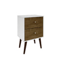 Manhattan Comfort Liberty Mid Century - Modern Nightstand 2.0 with 2 Full Extension Drawers - Other Tables