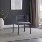 Meridian Furniture Caleb Velvet Dining Chair - Black - Dining Chairs