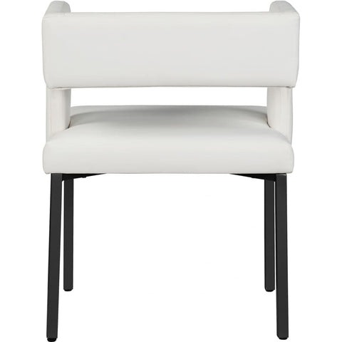 Meridian Furniture Caleb Faux Leather Dining Chair - Black - Dining Chairs