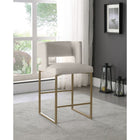 Meridian Furniture Caleb Velvet Counter Stool - Gold - Stools