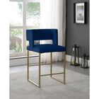 Meridian Furniture Caleb Velvet Counter Stool - Gold - Stools