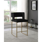 Meridian Furniture Caleb Velvet Counter Stool - Gold - Stools