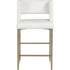 Meridian Furniture Caleb Faux Leather Counter Stool - Gold - Stools