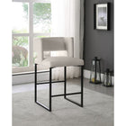 Meridian Furniture Caleb Velvet Counter Stool - Black - Stools