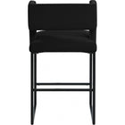 Meridian Furniture Caleb Velvet Counter Stool - Black - Stools