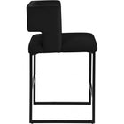 Meridian Furniture Caleb Velvet Counter Stool - Black - Stools