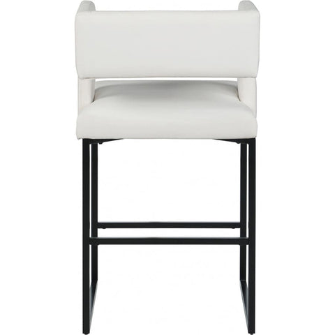 Meridian Furniture Caleb Faux Leather Counter Stool - Black - Stools