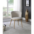 Meridian Furniture Skylar Velvet Dining Chair - Gold - Dining Chairs