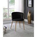 Meridian Furniture Skylar Velvet Dining Chair - Gold - Dining Chairs