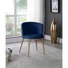 Meridian Furniture Skylar Velvet Dining Chair - Gold - Dining Chairs