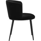 Meridian Furniture Skylar Velvet Dining Chair - Black - Dining Chairs