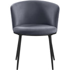 Meridian Furniture Skylar Velvet Dining Chair - Black - Dining Chairs