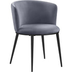 Meridian Furniture Skylar Velvet Dining Chair - Black - Dining Chairs