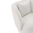 Manhattan Comfort Contemporary Siri Linen Accent Chair with Pillows in Cream