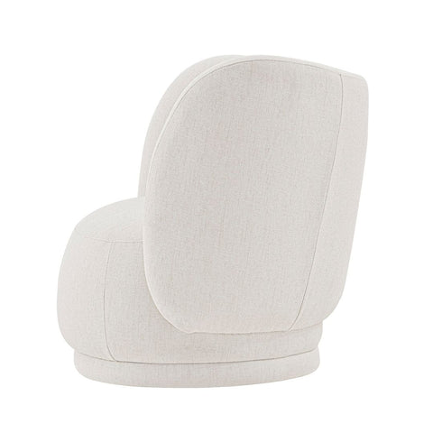 Manhattan Comfort Contemporary Siri Linen Accent Chair with Pillows in Cream-Modern Room Deco