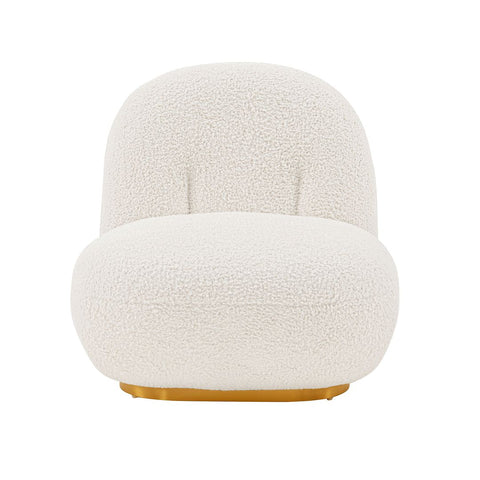 Manhattan Comfort Modern Edina Boucle Accent Chair in White-Modern Room Deco