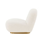 Manhattan Comfort Modern Edina Boucle Accent Chair in White
