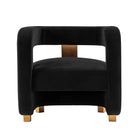 Manhattan Comfort Modern Amirah Velvet  Accent Chair in Black-Modern Room Deco