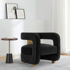 Manhattan Comfort Modern Amirah Velvet  Accent Chair in Black