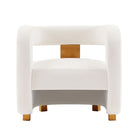 Manhattan Comfort Modern Amirah Velvet  Accent Chair in White-Modern Room Deco