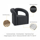 Manhattan Comfort Modern Darian Boucle Accent Chair in Black