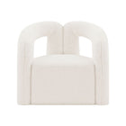 Manhattan Comfort Modern Darian Boucle Accent Chair in Cream-Modern Room Deco