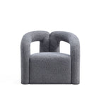 Manhattan Comfort Modern Darian Boucle Accent Chair in Grey-Modern Room Deco