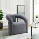 Manhattan Comfort Modern Darian Boucle Accent Chair in Grey