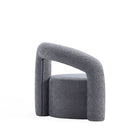 Manhattan Comfort Modern Darian Boucle Accent Chair in Grey