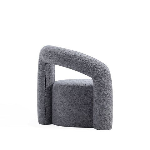 Manhattan Comfort Modern Darian Boucle Accent Chair in Grey-Modern Room Deco